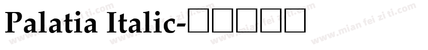 Palatia Italic字体转换